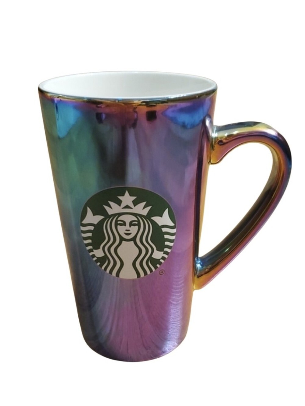 Starbucks Oil Slick Iridescent Purple Blue Green Metallic Mug 16oz Grande Size